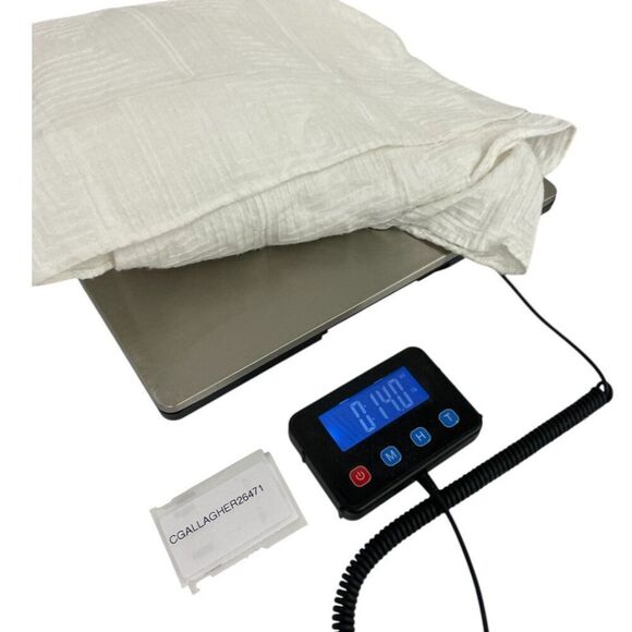 Massimo Dutti Womens Midi Dress XS White Linen Textured Embroidered 6652/652 NWT - Picture 14 of 14